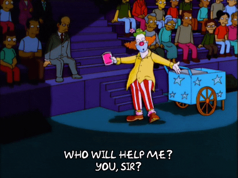 Clown Show Looking For Someone GIF