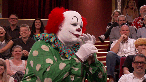 Clown Show Swallows Long Stick GIF