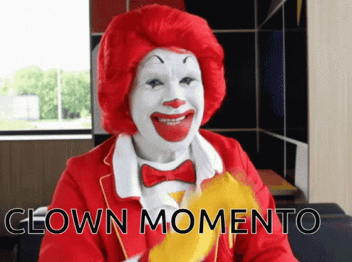 Clown With Clown Momento Text