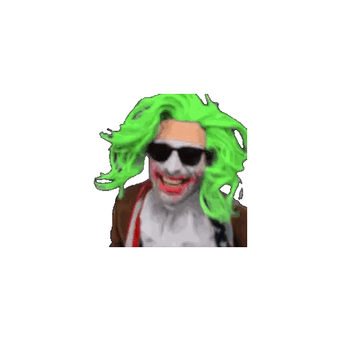Clown with Green Wig