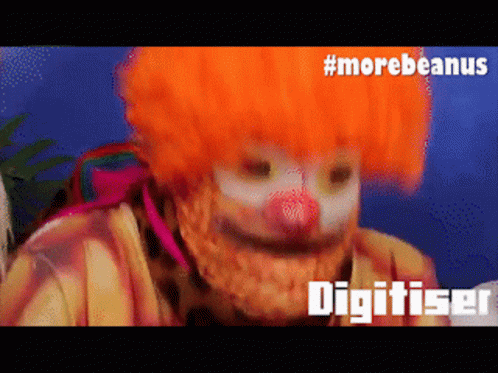 Clown with Orange Wig Digitiser