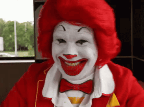 Clown with Red Hair and Bow Tie Smiling