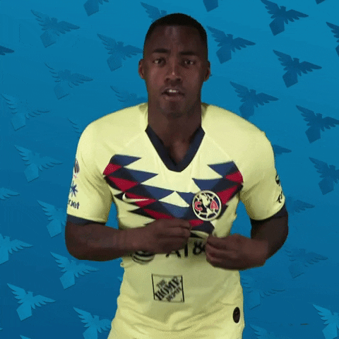 Club America Renato Ibarra Jersey Logo Flexing GIF