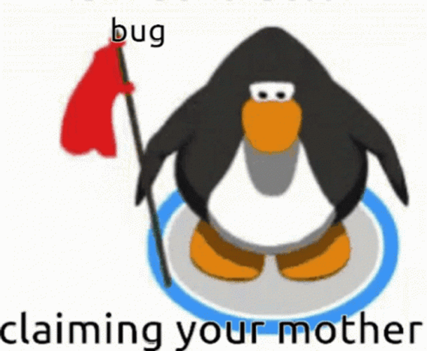 Club Penguin Red Flag GIF
