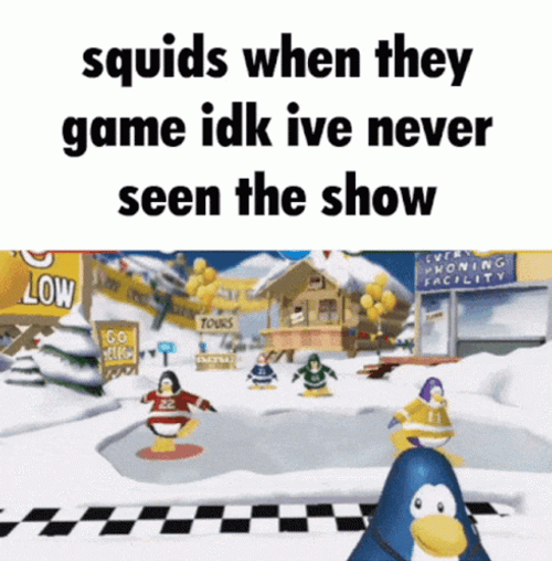 Club Penguin Squid Game Meme GIF
