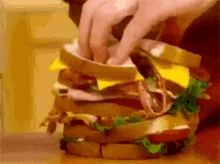 Club Sandwich Toppling GIF