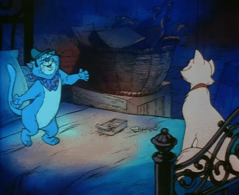 Clubbing Blue Cat In Hat GIF