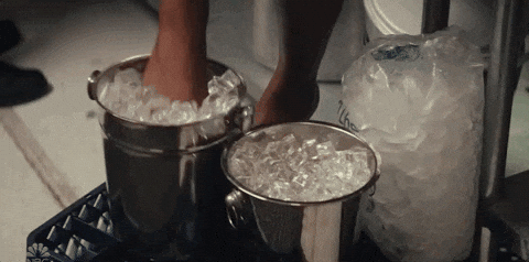 Clubbing Buckets Of Ice GIF