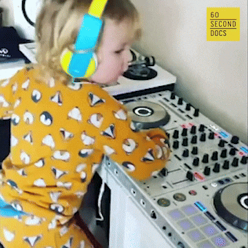 Clubbing Toddler Disc Jockey GIF