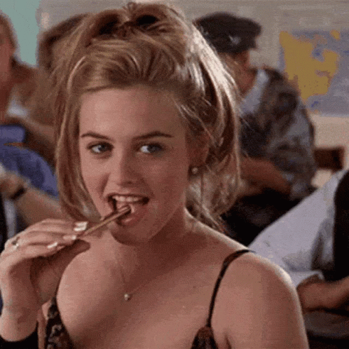 Clueless Flirty Cher GIF