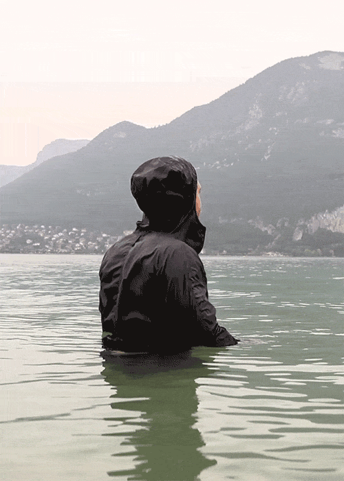 Clueless Man In Water GIF