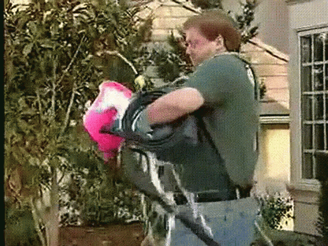 Clumsy Guy Car Wash GIF