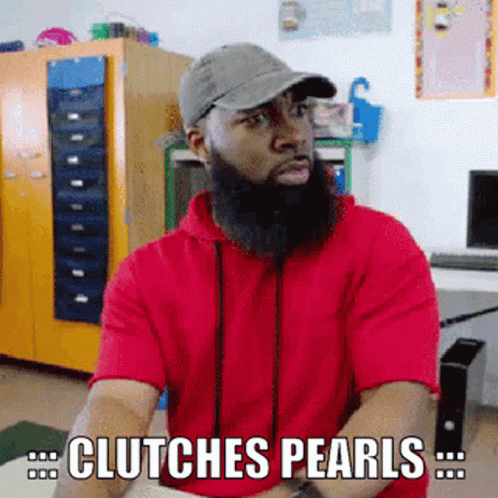 Clutching Pearls Guy Shocked GIF