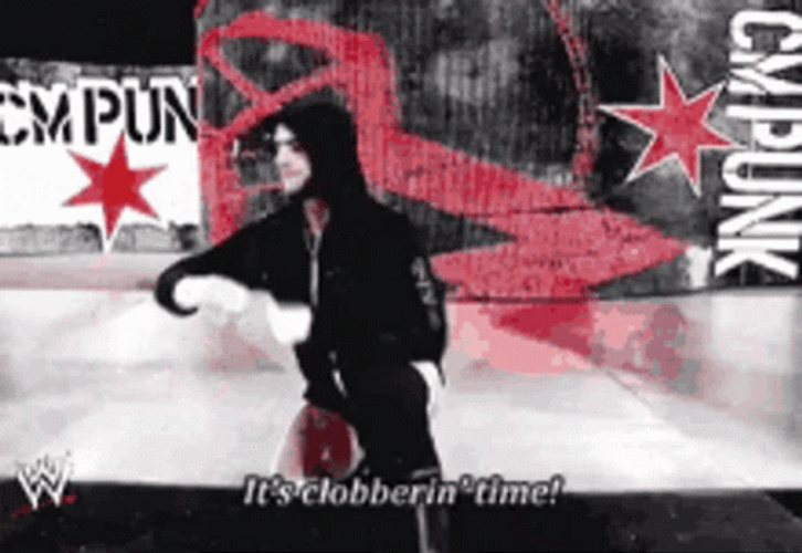 CM Punk It's Clobbering Time GIF
