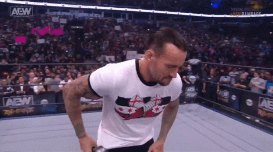 CM Punk Sitting On The Ring GIF