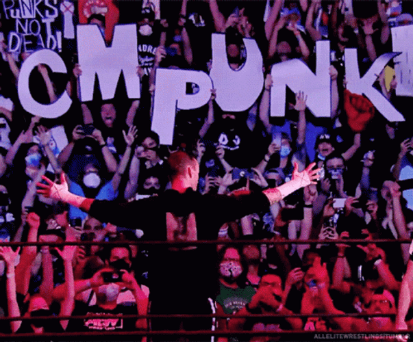 CM Punk Standing Inside Ring GIF
