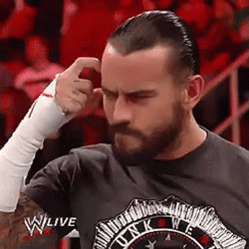 CM Punk Thinking GIF