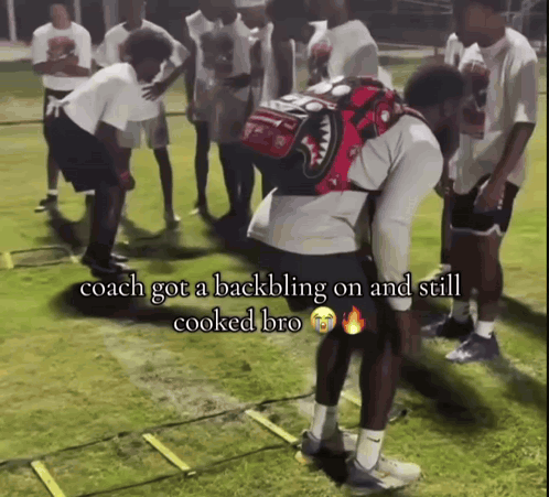 Coach Got A Backbling On And Still Cooked Bro GIF