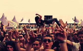 Coachella Crowd Surfing GIF