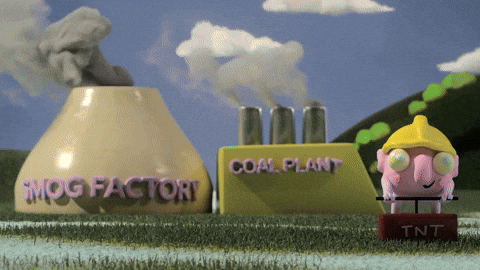 Coal Plant Factory Blow Up GIF