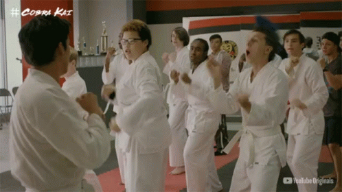 Cobra Kai Karate Class Dab GIF