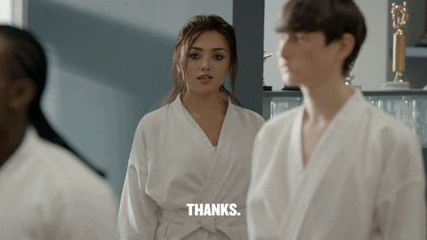 Cobra Kai Tory Practice Thanks GIF