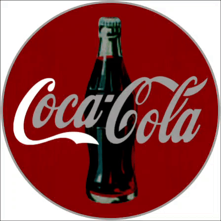 Coca Cola Bottle On Red Background GIF