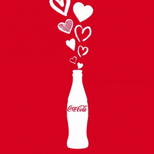 Coca Cola Bottle with Hearts