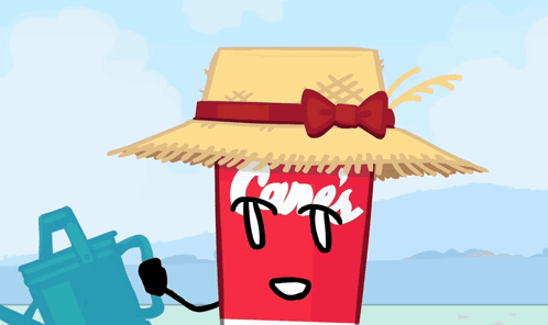 Coca-Cola Can With Straw Hat