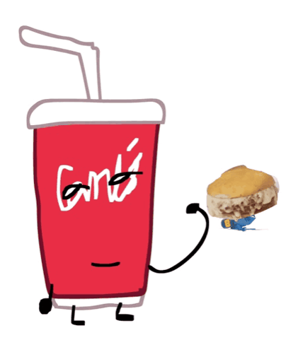Coca Cola Cup With Straw Arms and Legs