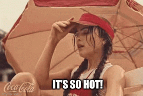 Coca Cola Girl Sweating Meme GIF