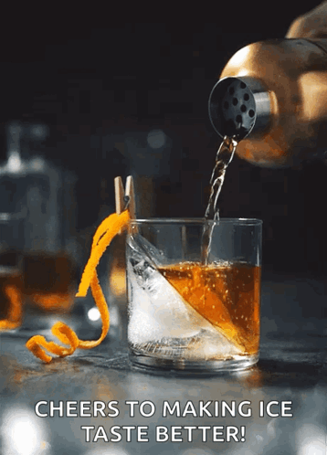 Cocktail Poured Cheers To Making Ice Taste Better