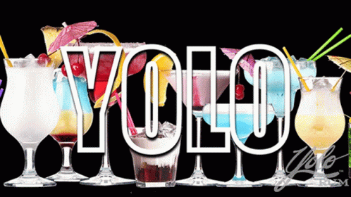 Cocktails Lined Up in Front of Volo