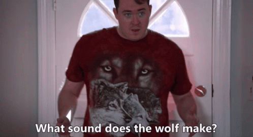 Cocky Shane Gillis Crimson Wolf Tee GIF