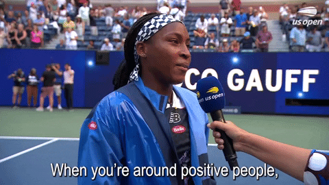 Coco Gauff Around Positive People GIF