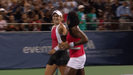 Coco Gauff Caty Mcnally High Five GIF