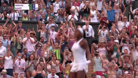 Coco Gauff Celebrate Wimbledon 2019 GIF