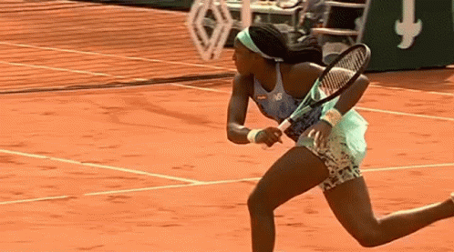 Coco Gauff Drop Roll Wta GIF