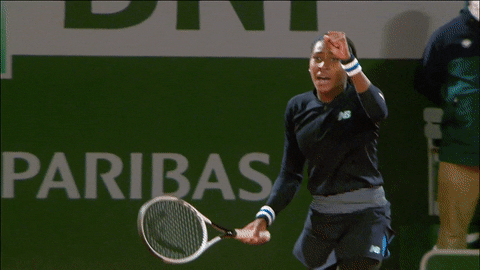Coco Gauff Fist Pump French Open GIF