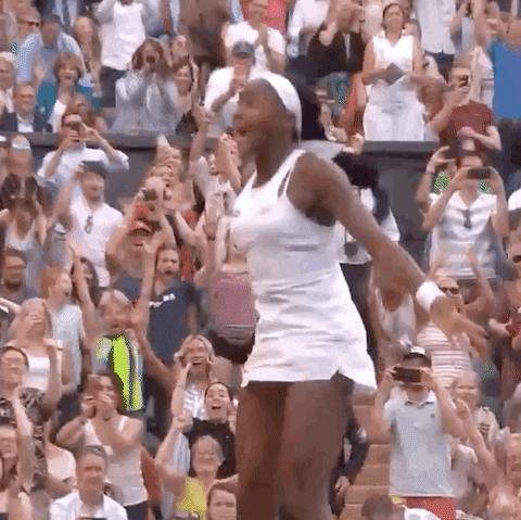 Coco Gauff Jump Wimbledon Win GIF