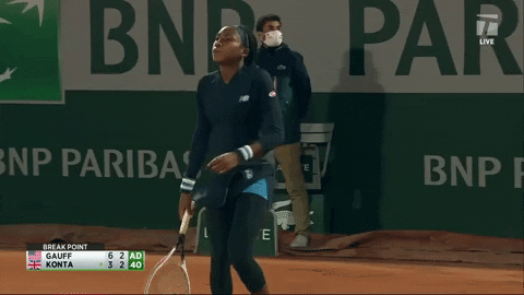 Coco Gauff Roland-garros 2020 GIF