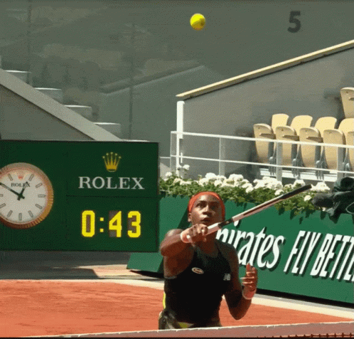 Coco Gauff Tennis Drop Volley GIF