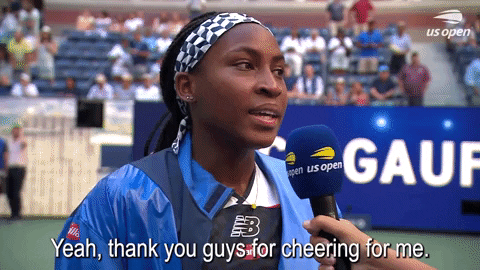 Coco Gauff Thank You For Cheering GIF