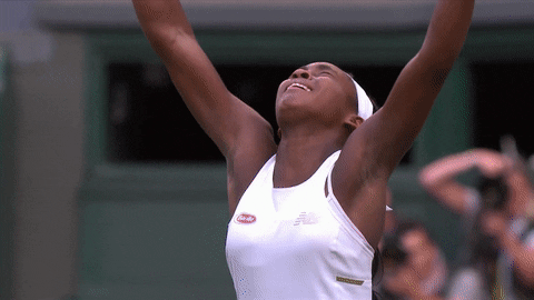 Coco Gauff Victory Wimbledon 2019 GIF