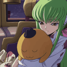 Code Geass C.c. Holding Her Pet Cheese-kun GIF