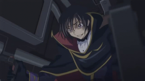 Code Geass Lelouch Too Much Anime Laughing GIF