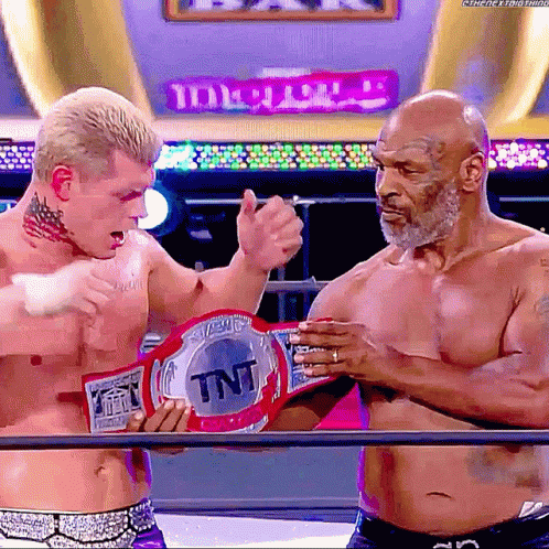 Cody Rhodes Mike Tyson Belt GIF