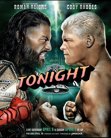 Cody Rhodes Roman Reigns Match GIF