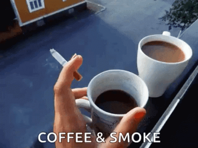 Coffee And Cigarette Smoke GIF