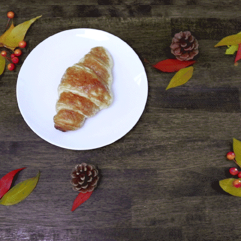 Coffee And Croissant Breakfast GIF